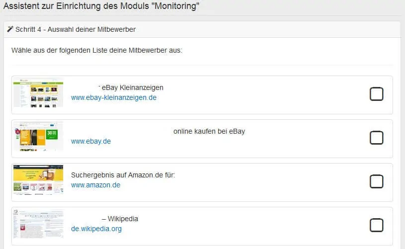 Pagerangers Testbericht - Keyword Monitoring Mitbewerber auswählen by seo-tech.de